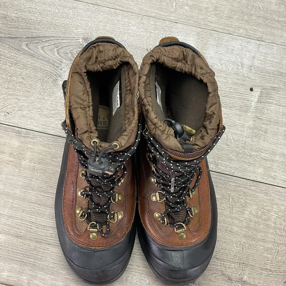 Sorel Boots Mens Size 7 Brown Leather Insulated Waterproof Winter Snow Hiking